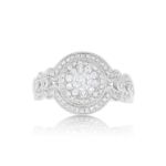 Fancy Diamond Engagement Ring 0.81 ct. 14k White Gold