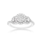 Diamond Engagement Ring 0.86 ct. 14k White Gold