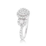 Diamond Engagement Ring 0.86 ct. 14k White Gold