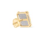 Square Pillow Diamond Earrings 0.50 ct. 10k Yellow Gold