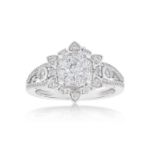 Diamond Engagement Ring 0.90 ct. 14k White Gold