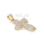 Diamond Drip Cross 3.02 ct. 10k Yellow Gold