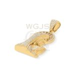 Mother Mary Praying Diamond Pendant 1.40 ct. 10k Yellow Gold