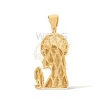 Mother Mary Praying Diamond Pendant 1.40 ct. 10k Yellow Gold