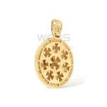 Round Lion Head Diamond Medallion 1.77 ct. 10k Yellow Gold