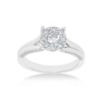 Diamond Engagement Ring 0.72 ct. 14k White Gold