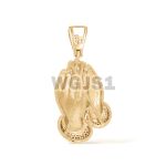 Prayer Hands Diamond Pendant 0.30 ct. 10k Yellow Gold