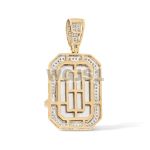 Diamond Crown Dog Tag Pendant 0.56 ct. 10k Yellow Gold