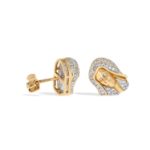 Diamond Earrings Mother Mary Head 0.20 ct. 10k Yellow Gold