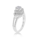 Diamond Engagement Ring Round Top 0.98 ct. 14k White Gold