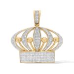 Diamond King Crown Pendant 1.09 ct. 10k Yellow Gold