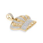 Diamond King Crown Pendant 1.09 ct. 10k Yellow Gold