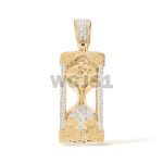 Hour Glass Money Tree Diamond Pendant 0.39 ct. 10k Yellow Gold