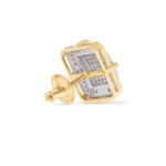 Square Design Diamond Earrings 0.31 ct. 10k Yellow Gold