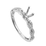 Diamond Engagement Ring Mount 0.41 ct. 14K White Gold