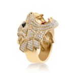 Diamond Bobcat Ring 2.80 ct. 10K Yellow Gold