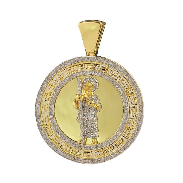 Saint Jude Pendant 0.66 ct. 10K Yellow Gold