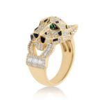 Diamond Jaguar Ring 1.75 ct. 14K Yellow Gold