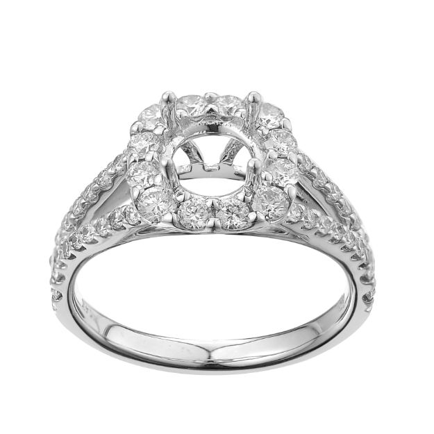 Diamond Ring 0.89 ct. 14K White Gold