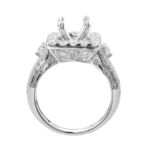 Diamond Engagement Mounting Ring  1.52 ct. 14K White Gold