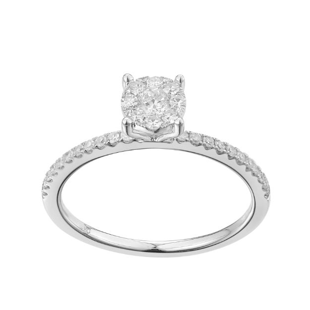 Diamond Engagement Ring  0.32 ct. 14K White Gold	