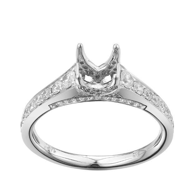 Diamond Ring  0.68 ct. 14K White Gold 		