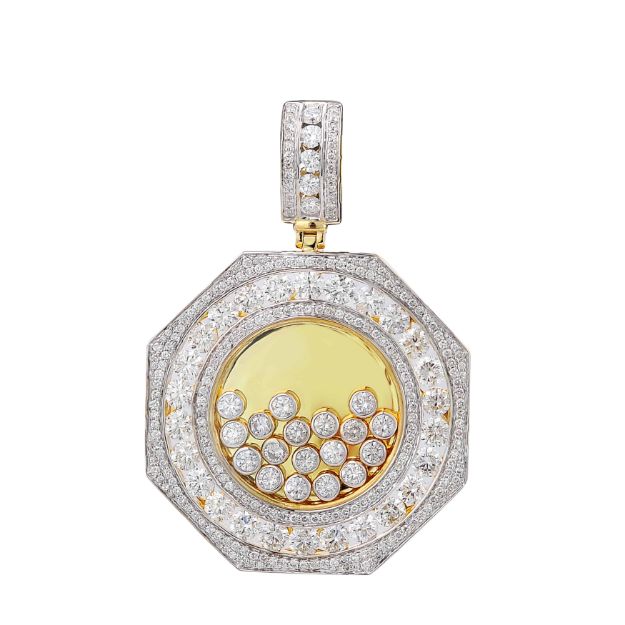 Diamond  Pendant   7.92 ct. 10K Yellow Gold