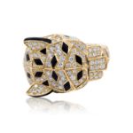 Diamond Cheetah Ring 4.00 ct. 14K Yellow Gold