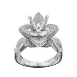 Diamond Engagement Ring Mounting 1.26 ct. 14K White Gold