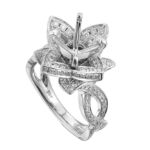 Diamond Engagement Ring Mounting 1.26 ct. 14K White Gold