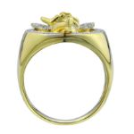 Diamond Man&#39;s Angel RING  0.29 ct. 10K Yellow Gold 8.56 g