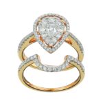 Diamond Ring set  0.90 ct. 14K Rose Gold 3.62 g