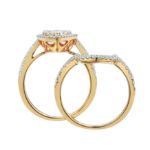 Diamond Ring set  0.90 ct. 14K Rose Gold 3.62 g