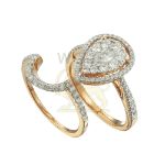 Diamond Ring set  0.90 ct. 14K Rose Gold 3.62 g