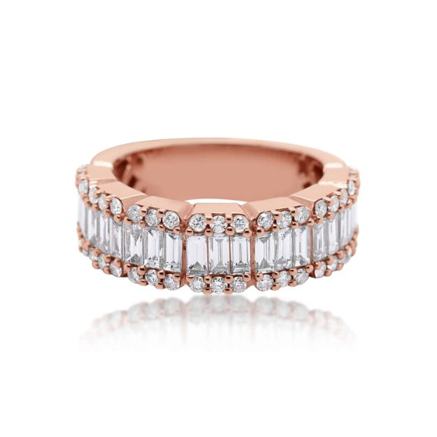 Diamond Ring 1.85 ct. 14K Rose Gold