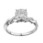 Diamond Ring  0.10 ct.14K White Gold 		