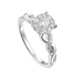 Diamond Ring  0.10 ct.14K White Gold 		