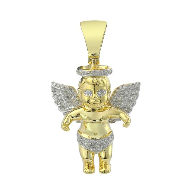 Diamond Angel Pendant  0.35 ct. 10K Yellow Gold