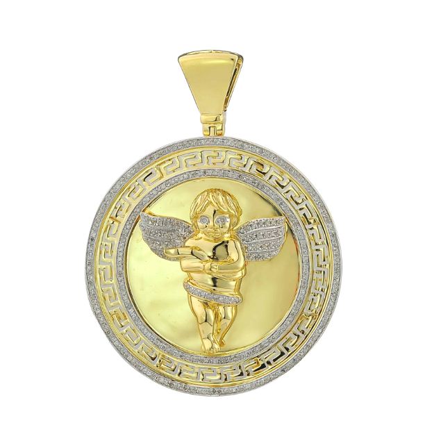 Diamond Angel Pendant 0.94 ct. 10K Yellow Gold