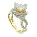 Diamond Engagement Mounting Ring  1.08 ct. 14K Yellow Gold