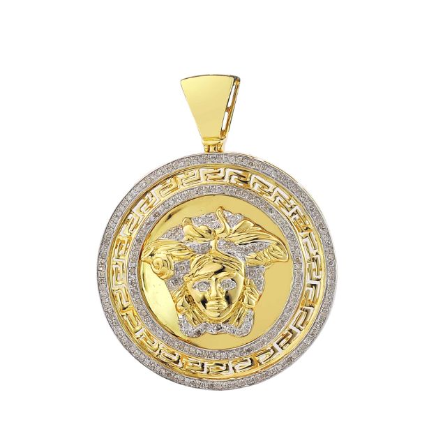 Diamond Versace Eternity Pendant  0.60 ct. 10K Yellow Gold