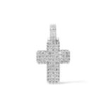 Diamond Cross Pendant 1.97 ct. 10K White Gold