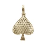 Diamond Ace of Spades Pendant 5.83ct 14K Yellow Gold