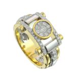 Diamond Ring  1.05 ct. 10K 2Tone Yellow & White Gold