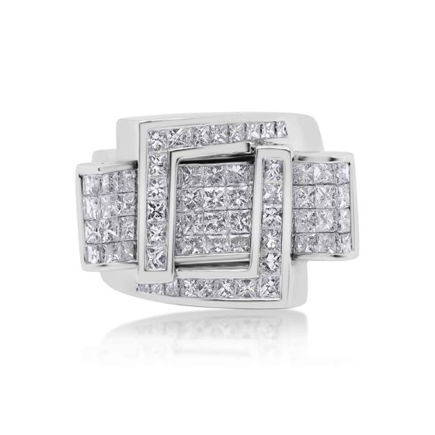 Diamond Ring 4.80 ct. 14K White Gold