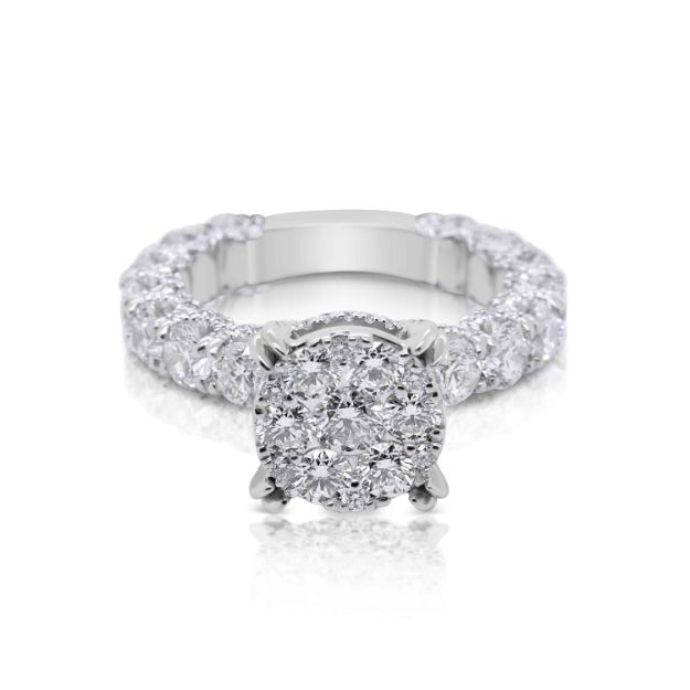 Diamond Ring 4.30 ct. 14K White Gold