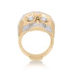 Diamond Monkey Head Ring 2.57 ct. 10K Yellow Gold