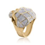 Diamond Monkey Head Ring 2.57 ct. 10K Yellow Gold