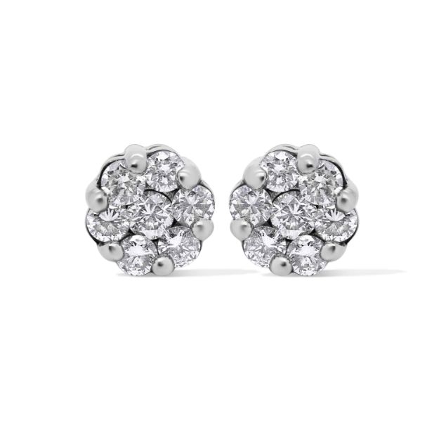 Diamond Earrings 0.75 ct. 10K White Gold